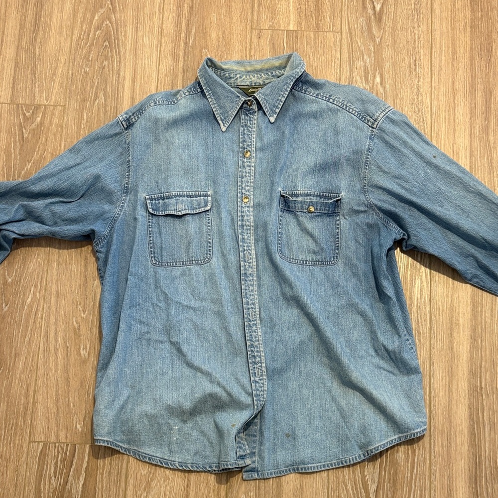 Eddie Bauer Light Blue Denim Shirt